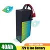 High capacity big power 72v 40ah 20S8P 21700 lithium ion ebike battery pack +5A charger
