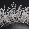 Fermagli per capelli Colore argento barocco Fatti a mano Perla Strass Fasce da donna Moda Sposa europea Accessori per modellare matrimoni