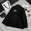 Kvinnorjackor Designer Autumn and Winter New CE Nanyou Gaoding American Casual Style Fashionable Black Corduroy with Cotton Flap Collar Jacket Acuo