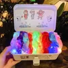 Luminous Scrunchies LED 헤어 밴드 포니 테일 홀더 헤드웨어 여자 여자 탄성 새틴 부드러운 스크 런치 타이 로프 헤어 액세서리 FY3457 SS0413