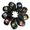 Club Heads 10pcs Golf Iron Head Cover Sport Accessories Wedges Covers Embroidery Waterproof Rod Protective Case 231113