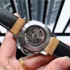 Paneri Watch Movement ZF-Factory Mechanical Swiss Sapphire Automatisk spegelstorlek 44mm Importerad Cowhide Watchband