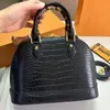 2023 Nouveau sac fourre-tout de créateur Sac en cuir véritable pour femme Sac à coque en peau de crocodile Sac à bandoulière à main avec bretelles Sac à bandoulière à une épaule