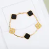 Woman Luxury Chain Bracelets Four Leaf Clover Designer Van Fashion Classics Jewelry Women Brand Trend Charm Bracelet eer