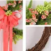 Decorative Flowers Outdoor Christmas Wreath Dead Branches And Fall Ribbon Bow Winter For Wedding Window Door