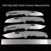 JUFULE Büyük Ad20 Köpekbalığı Bıçağı Andrew Demko SheepFoot Derin Taşıma Klipsi Hediye Seramik Rulman Titanyum Kolu Bıçaklar Mark 3 V Katlanır Kamp Avcılık EDC Aracı