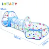 Baby Rail IMBABY Plegable 3 en 1 Corralito para niños Portable Kid Tipi Tent Gateing Tunnel Baby Dry Ocean Ball Fence Play Pool Connected 230412