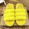 Designer Femmes Tasman Slipper Tazz PantouflesLuxury Décoré Flèche Couture Confort Daim Mélange De Laine Hiver Chaud Sandales En Peluche Chaussure