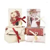 Gift Wrap 4pcs Chinese Western Style Bride Groom Chocolate Candy Packaging Boxes With Ribbon Wedding Party For Guests