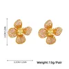 Boucles d'oreilles tendance coréenne en cuivre strass fleur fête d'anniversaire bijoux de luxe accessoires de mode créatifs pour femmes cadeau