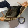 مصمم حقيبة حلقة CroiStant Hobo Chain Crossbody أكياس الكتف الفاخرة محفظة مستحضرات التجميل نصف القمر المحافظ على حقائب اليد البني حقيبة حبال Marel Dicky0750 PRPU