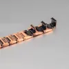 Pulseras de eslabones Pulsera de cobre magnética para hombres 8,85 pulgadas 99,9% pulsera sólida con imanes dobles Tamaño ajustable perfecto