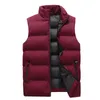 Hommes gilets veste hiver manteaux chauds pour hommes épaissi col montant vers le bas gilet vestes surdimensionnées bouffantes sans manches manteau à glissière 231110