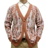Męskie kurtki mężczyźni Młodzi kółka z dekoltem Jacquard Growifled Sweater jesień i zimowa moda pojedyncza odzież odzieży wierzchniej