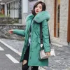 Mulheres de couro falso couro inverno parkas inverno -30 graus mulheres parkas casacos com capuz gola de pele seção grossa jaquetas de inverno quente jaqueta de neve 231113