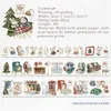 Window Stickers Adhesive Stickers 3Rolls Washi Tape Shop Scrapbooking Sticker Set Christmas Jingle Paws Rabbit Journaling Presentförpackning Material 231110