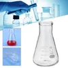 Freeshipping 50ml 100ml 250ml Beuta Conica Erlenmeyer Laboratorio Boccetta di vetro borosilicato Trasparente Vetreria da laboratorio Scuola Teac Mmeo