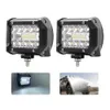 Mise à niveau des barres lumineuses de travail LED 60W, projecteur de 4 pouces, étanche, antibrouillard, faisceaux d'inondation, lampe combinée pour camion tout-terrain, SUV, bateau 12V Q1l0