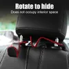 Ny 1 st bilstolens nackstödkrokar läder dold bakhängen förvaring hållare arrangör bakre rack för pings påsar interiör tillbehör