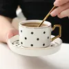 Tazze Set di tazze da caffè in ceramica Creativo Tè pomeridiano Tazza da ufficio Stile nordico Bere domestico