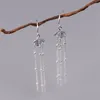 Dangle Chandelier Simple Bamboo Leaf Long Tassel Earrings for Women Girls Cute 925 Silver Hanging Earrings Trend Jewelry Wholesale EH019 230413