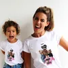 Family Matching Outfits Funny Summer Family Matching Clothes Kawaii White Tshirt Matching Mother Daughter Clothes Family Look T-shirt 230412