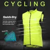 Cykeljackor x-tiger vindtät cykelväst regntät ärmlös reflekterande säkerhet Vest MTB Bike Jacket Outdoor Sport Quick-Tork Rain Jacket 230412