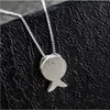 Pendentif Colliers Simple et Belle Dessin Petit Poisson Personnalité Mode Argent Plaqué Bijoux XL197