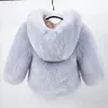 Manteau en fausse fourrure pour filles, vêtements d'automne et de printemps, grande taille, en coton rembourré, en laine granulée, pour bébés, 212 ans, 231113
