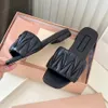 new fashion slides slippers pink blue black luxury designer sandals flat bottom comfortable dragging moving outdoor beach shoes lambskin 35-40 with box