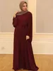 Ethnische Kleidung 10 Farben Muslim Abaya Full Cover Ramadan Kleid Abayas Islamisches Dubai Schnürkleid Eid Gebetskleidungsstück Jilbab Long Khimar