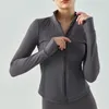 Luluwomen With Logo Warm Thickened Sports Jacket Yoga Wear Long-sleeved Running Fitness Top