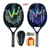 Tennisrackets Camewin 3K Holografisch Strandtennisracket Frame van volledig koolstofvezel Feminino Masculina Kit Rude Oppervlaktebehandeling Beginner 231102