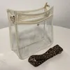 Torby wieczorowe Clear PVC Crossbody Kobiety Przezroczysta torebka na ramię z lampartowym paskiem do gry koncertowe stadion zatwierdzony torba komunalna