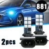 New 1 Set 5050 881 LED Car Headlight Fog Light Lamp Bulb Lamp Wireless Remote Control RGB Multi-Color 360-degree 4 Modes Changing