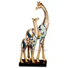 Decorative Objects Figurines Nordic Creative Resin Gold Simulated animal giraffe parrot Modern home Crafts ornaments miniature figurines 231113