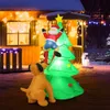 Decorazioni natalizie Gonfiabili da 1,8 m Albero di Natale leggero con Babbo Natale e cane Clearance Dog Decorazioni natalizie per decorazioni natalizie da giardino all'aperto 231113