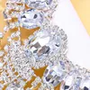 Conjunto de collar y pendientes Stonefans, joyería redonda con borlas de cristal, accesorios de boda para mujer, diamantes de imitación llamativos y regalos nupciales