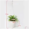 Planters & Pots Mini White Lazy Flower Pot Plastic Succent Plant Pots Water Hanging Watering Garden Planters Home Decoration T200104 D Otf01