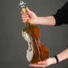 Барные инструменты HOUYUP, стеклянный графин для скрипки, креативный утолщенный бокал из красного дерева, бутылка для виски, элегантный диспенсер для шампанского 231113