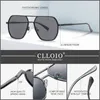Sunglasses CLLOIO Fashion Aluminum Pochromic Sunglasses Men Women Polarized Sun Glasses Chameleon Antiglare Driving de sol 230412