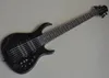 Schwarze 6-saitige E-Bassgitarre mit HH-Tonabnehmern Angebot Logo/Farbe anpassen