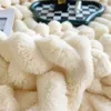 Couvertures Lapin artificiel en peluche automne chaud pour les lits doux corail polaire canapé jeter couverture confortable épaissir drap de lit 231113