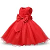 Girl's Dresses Girls Christmas Dress for Kids Lace Flower Princess Dress Children Big Bow Wedding Birthday Party Vestidos Year Costume 230412