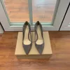 Gianvito Rossi Chaussures habillées Escarpins de créateur en daim Chaussures 100% cuir véritable Escarpins pour femmes Escarpins à talons hauts en daim à bout pointu Escarpins à talons aiguilles de luxe Semelle cutanée 35-41