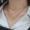 Chaînes A-Z minuscule pendentif en forme de coeur collier initial pour les femmes petit ternissement gratuit lettre fille chaîne tour de cou solide collier en acier inoxydable