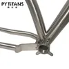 titanium bike frame mtb bike frame ti alloy gr9 grade with seatpost 31.6 stem and handle bar clamp bike