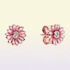 Nouveauté authentique 925 en argent Sterling rose marguerite fleur boucles d'oreilles mode boucles d'oreilles bijoux accessoires pour femmes cadeau 7773134