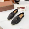 LP Shoes Sommer-Slip-on-Loafer für Damen, Charms-Wildleder-Mokassins, Aprikose, echtes Leder, Herren-Freizeitschuhe, Damen-Luxus-Designer-Loafer, Wildleder-Freizeitschuhe