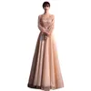 Robe de soiree zarif kristal özelleştirilmiş gece elbiseler uzun kollu vestido de festa parti balo elbisesi resmi elbise